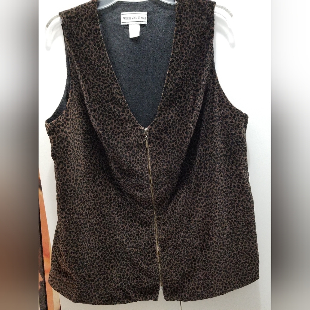 Velour Zip Up Vest